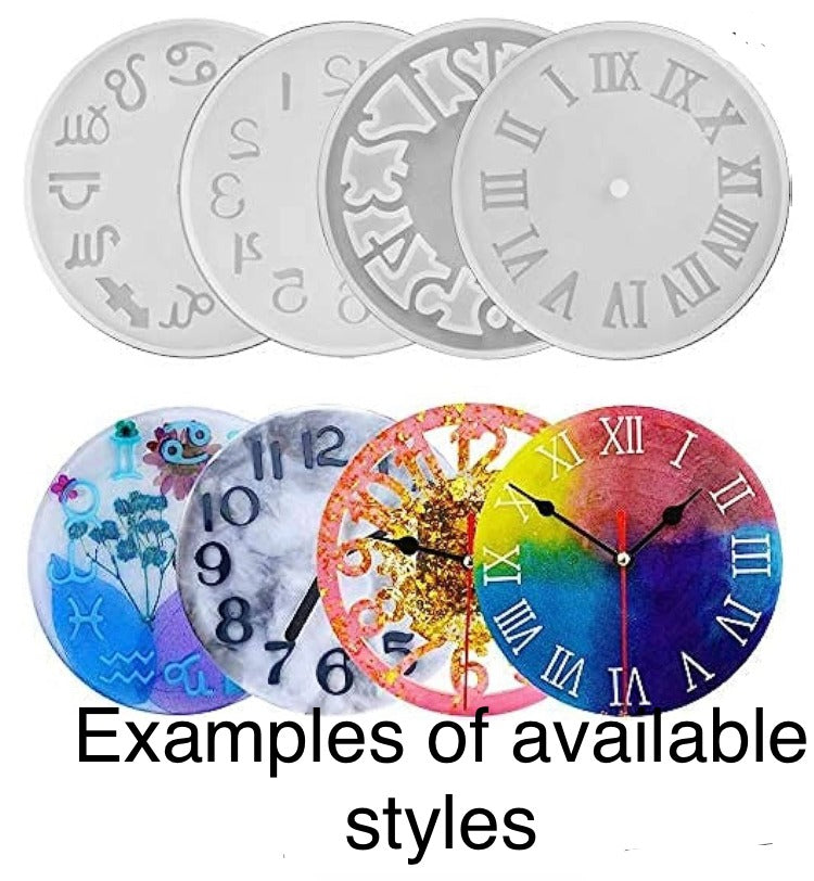 Small Custom Resin clock Resin/Epoxy (Customizable)