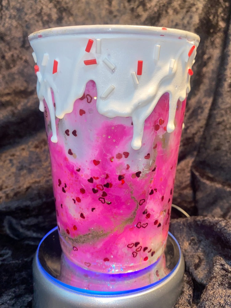 "Whip" Valentine Cup, Custom Valentine Gift for your special someone, Hearts Travel cup  With Name, Valentine's Day To Go Cup, Candy Hearts